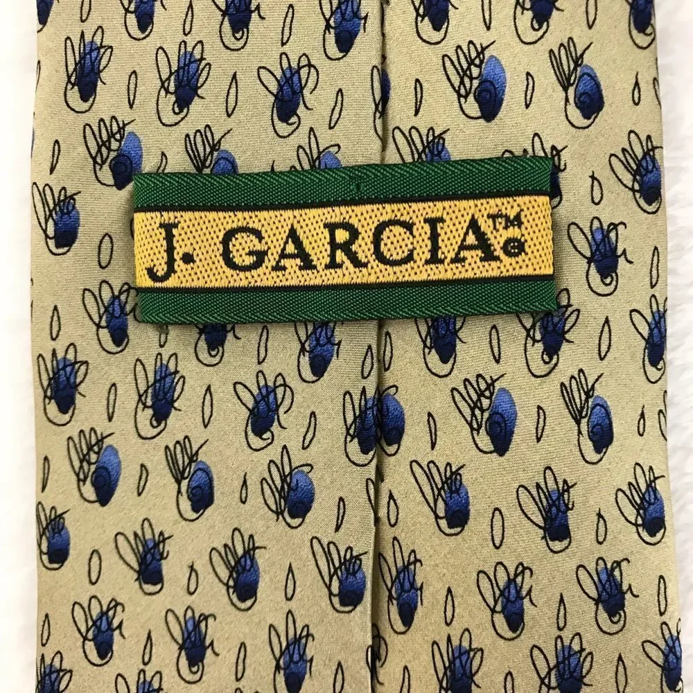 J. Garcia gold blue‎ Like a Twittering Machine Collection Fourteen tie
